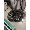 Image 3 : 2 HARDCASES, IRON HANGER AND 3 UTILITY WHEELS