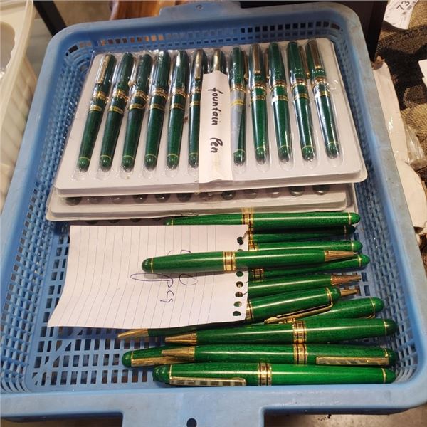50 NEW GREEN FOUNTAIN PENS