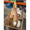 Image 4 : BOX OF VINTAGE METAL LUNCH BOX, PLAQUE AND MORE