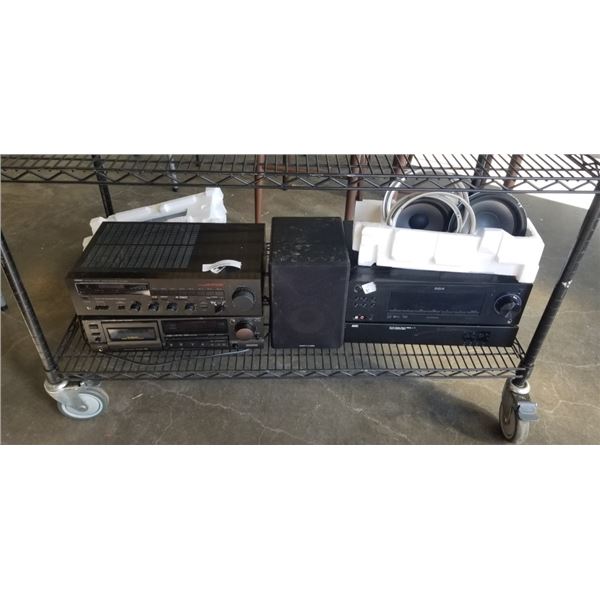 YAMAHA RECEIVER, AMC REMOTE SPEAKER SELECER AND MORE