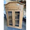 Image 1 : PINE GLASS DOOR STORAGE CABINET
