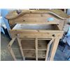Image 3 : PINE GLASS DOOR STORAGE CABINET