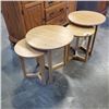 Image 1 : 4 ROUND BAMBOO NESTING TABLES