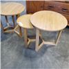 Image 3 : 4 ROUND BAMBOO NESTING TABLES