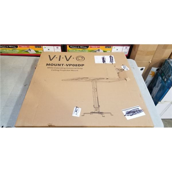 VIVO WHITE EXTENDING DROP DOWN CEILING PROJECTOR MOUNT
