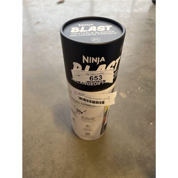 NINJA BLAST PORTABLE BLENDER - TESTED WORKING, RETAIL $89