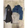 Image 1 : CARHARDT SHIRT, EDDIE BAUER VEST AND OTHERS WITH HANGER OF VARIOUS BELTS