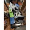 Image 1 : BOX OF ELECTRONICS, WEATHER STATION BATTERY CHARGER AND MOUNTS