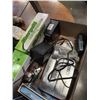 Image 3 : BOX OF ELECTRONICS, WEATHER STATION BATTERY CHARGER AND MOUNTS
