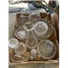 Image 3 : ASORTED GLASS DISHES, BOWLS, DECANTER AND VASES ETC.