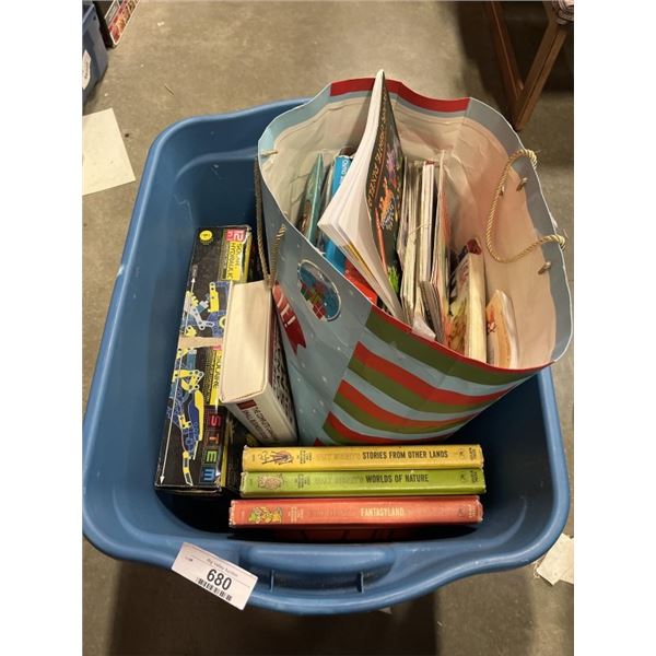 TOTE OF VARIOUS TOYS AND GAMES