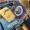 Image 5 : TWO KNIFE BLOCKS, ONE HAS KNIVES, AND ASSORTED COLLECTOR AND HARD COVER BOOKS