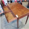 Image 2 : ANTIQUE INLAID 2 DRAWER HALL TABLE