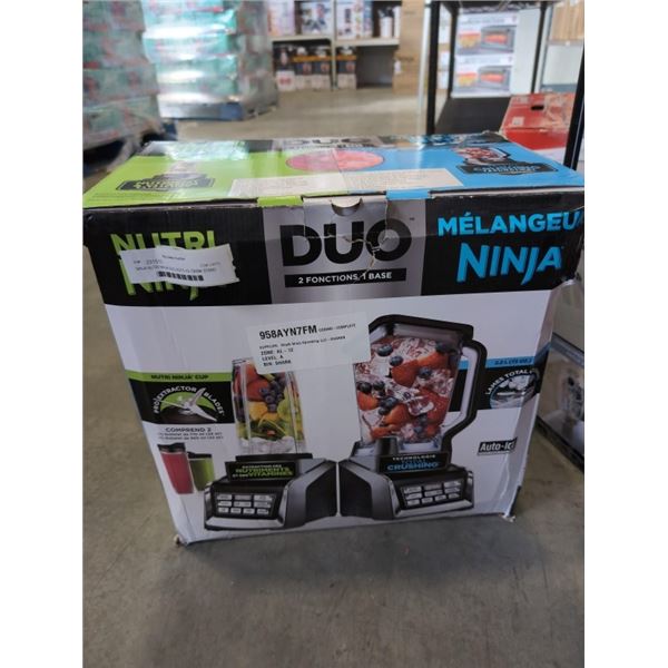 NINJA NUTRI NINJA DUO AUTO-IQ 1300W STAND BLENDER WITH NUTRI NINJA CUPS - TESTED WORKING