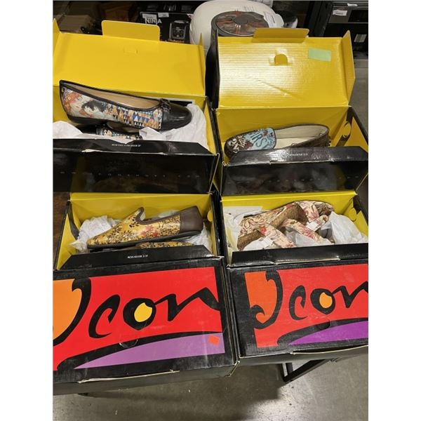 8 PCS ICON DESIGNER WOMENS SHOES, ASSORTED SIZES