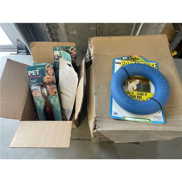 NEW DOG POOCH TUBES AND PET BRUSHES