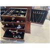 Image 4 : JEWELRY BOX WITH CONTENTS AND KEY