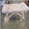 Image 2 : RATTAN BENCH AND OVAL GLASS TOP TABLE