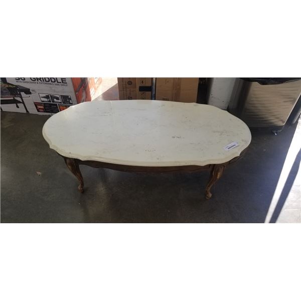 MARBLE TOP COFFEE TABLE