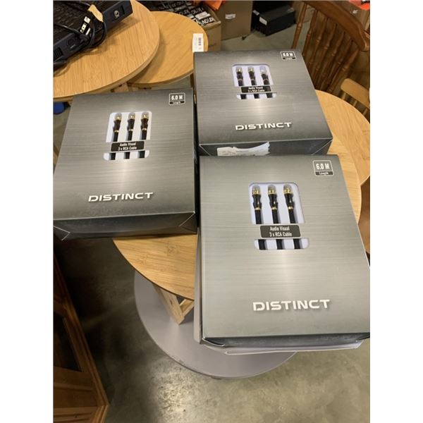 3 NEW 6 METER RCA CABLES