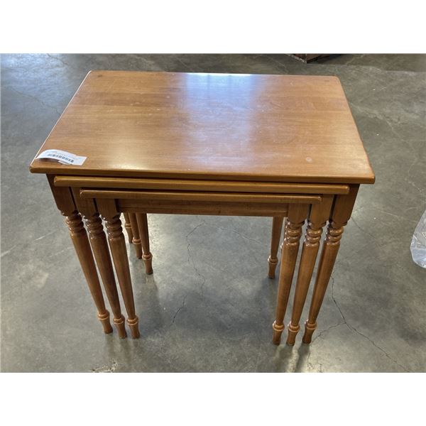 SET OF 3 VILAS MAPLE NESTING TABLES