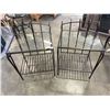 Image 1 : PAIR OF GLASS TOP MODERN SIDE TABLES