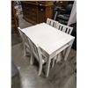 Image 1 : SMALL WHITE TABLE WITH 4 CHAIRS