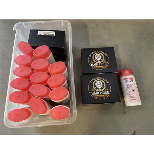 MENS HAIR GEL AND SKIN CARE LOTION