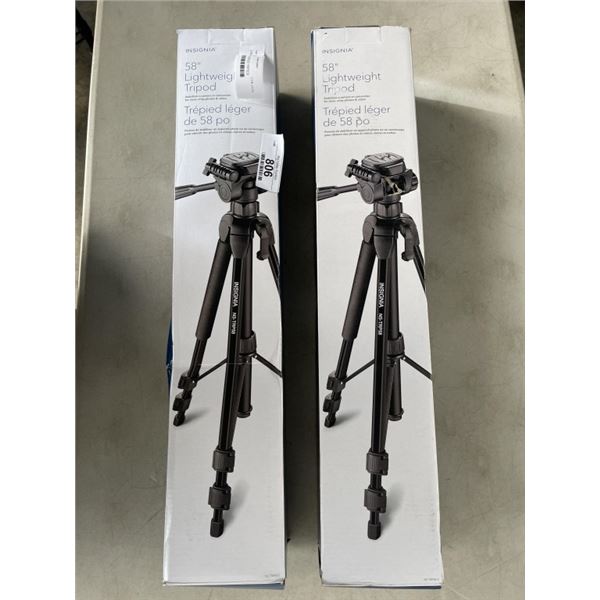 2 INSIGNIA 58" LIGHTWEIGHT TRIPODS