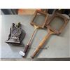 Image 1 : VINTAGE TENNIS AND BADMINTON RACQUETS AND VINTAGE COPPER SAILOR LAMP
