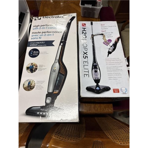 5 IN 1 STEAM MOP AND ELETROLUX VACUUM.