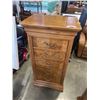 Image 1 : VINTAGE THOMASVILLE FRENCH POLISH PECAN LINGERIE CABINET WITH FLIP TOP JEWELRY STORAGE