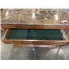 Image 3 : VINTAGE THOMASVILLE FRENCH POLISH PECAN SERVING CABINET WITH MARBLE TOP