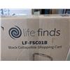 Image 2 : LIFE FINDS BLACK COLLAPSIBLE SHOPPING CART