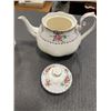 Image 3 : ROYAL ALBERT PETIT POINT TEAPOT AND MINTON VASE