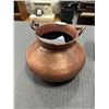 Image 3 : BRASS GERMAN CAROUSEL CLOCK AND HAMMERED COPPER POT