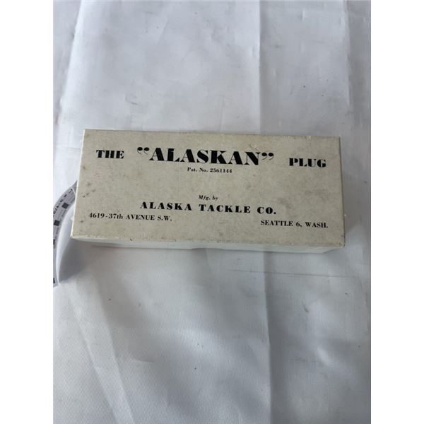 CHROME ALASKAN SALMON PLUG WITH ORIGINAL BOX