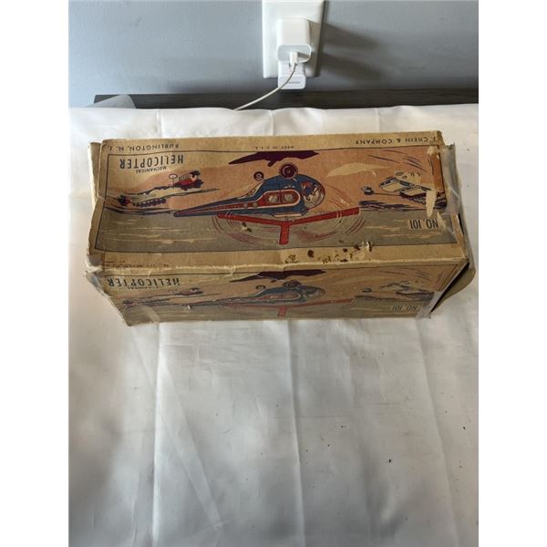 J. CHEIN + CO BURLINGTON NJ BOXED MECHANICAL HELICOPTER - BOX IS FRAGILE