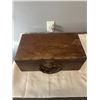 Image 1 : VINTAGE WOODEN BOX WITH SMALL PICTURE FRAMES