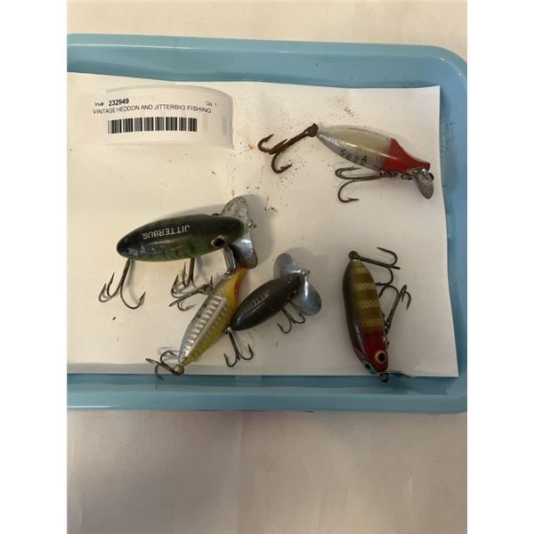 VINTAGE HEDDON AND JITTERBIG FISHING LURES