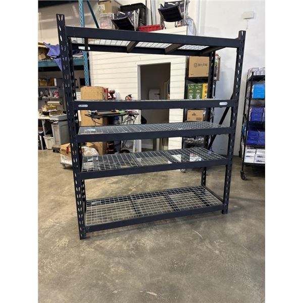WHALEN ONE SECTION OF RACKING/METAL SHELVING, APPROX. 6'W X 2'D X 7'T, MAX WEIGHT 15,000LBS TOTAL, 3