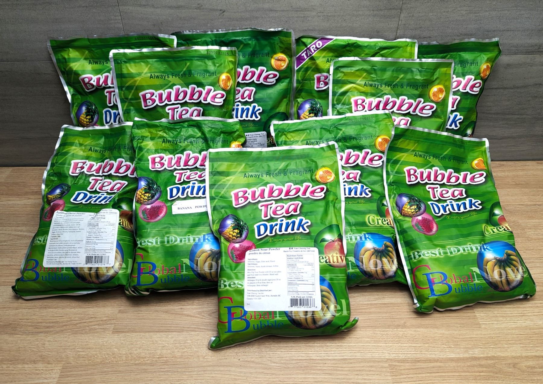 Van Cheong Tea Variety of Powder for Bubble Tea, 1kg - Lot of 11bags|VN ...