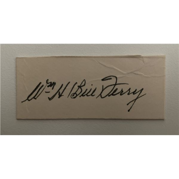 Baseball HOF Bill Terry original signature