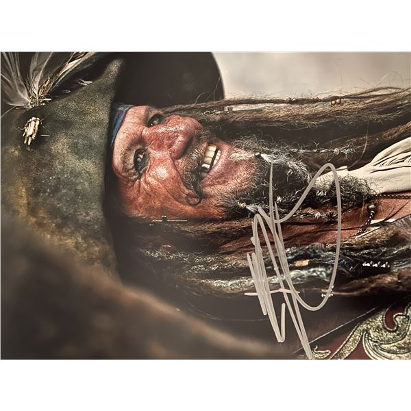 Pirates of the Caribbean Keith Richards signed movie photo