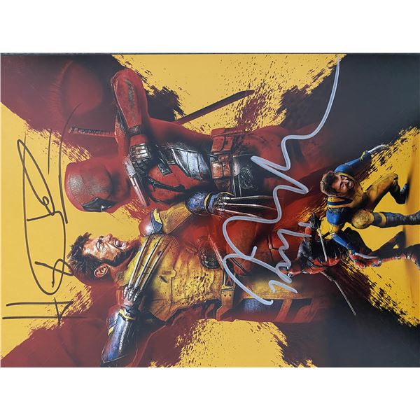 Deadpool and Wolverine signed movie photo