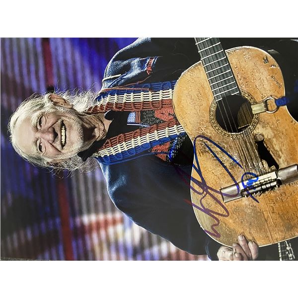 Willie Nelson signed photo