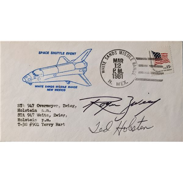 Roger Zwieg and Ted Holstein Signed Space Shuttle Commemorative Cover