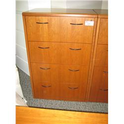 Cherry 4 Drawer Lateral File Cabinet