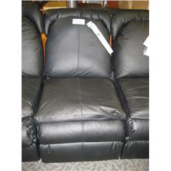 Black Plush Reclining Sofa
