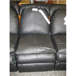 Black Plush Reclining Sofa